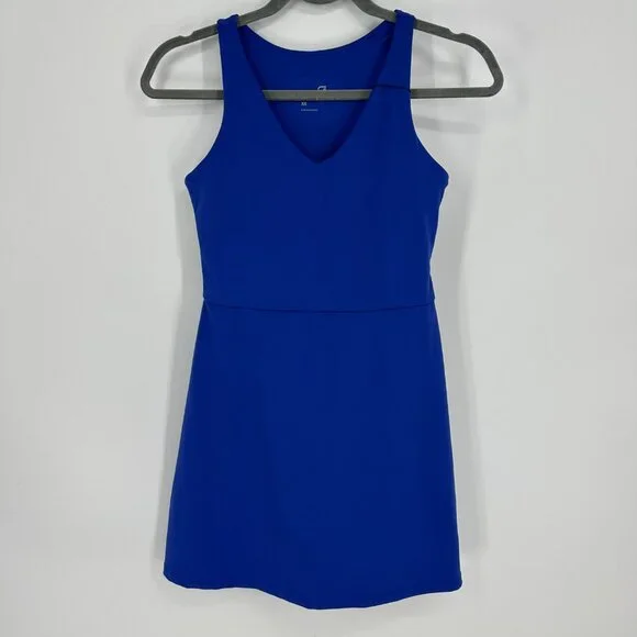 GAP | Dresses | Gap Fit Active Tank Dress Xs Blue Athletic Shorts Shelf Bra  Sleeveless Mini | Poshmark